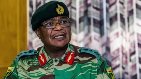 AFP Constantino Chiwenga Commander of the Zimbabwe Defence Forces addresses a media conference held at the Zimbabwean Army Headquarters on November 13, 2017 in Harare