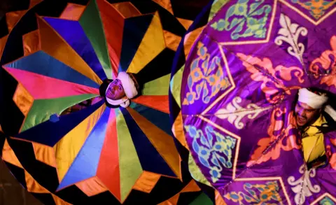 Reuters Traditional Egyptian dancers perform the Tanoura, an Egyptian version of Sufi dance.