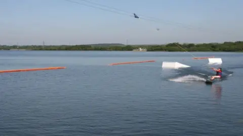 Staffordshire County Council Wake-boarding on Chasewater