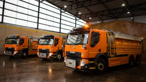 Traffic Wales  Some of Traffic Wales' gritting fleet