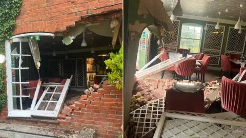 Harriot Bolland Damaged restaurant