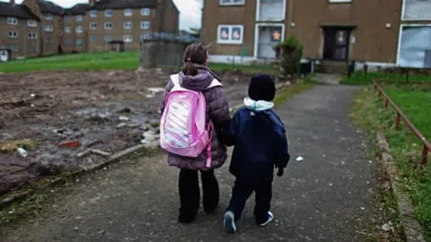 Getty Images Children in Glasgow