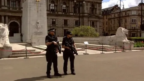 Armed police officers