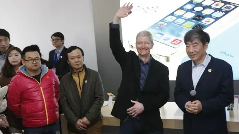 Getty Images Tim Cook in Beijing