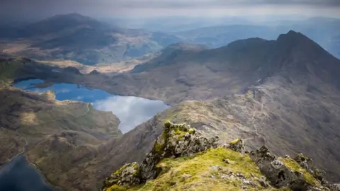 Getty Images View from summit of Snowdon