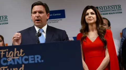 Getty Images Florida Governor Ron DeSantis and his wife Casey DeSantis