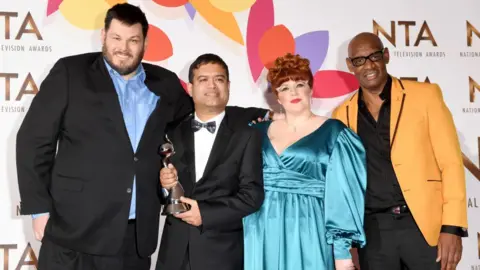 Getty Images Mark Labbett, Paul Sinha, Jenny Ryan and Shaun Wallace