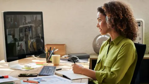 Getty Images A stock image of an online meeting