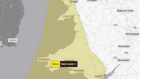 Met Office Weather warning map