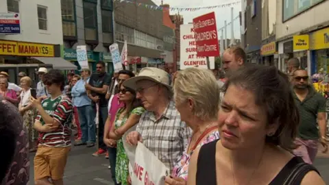 Glenfield Hospital protest