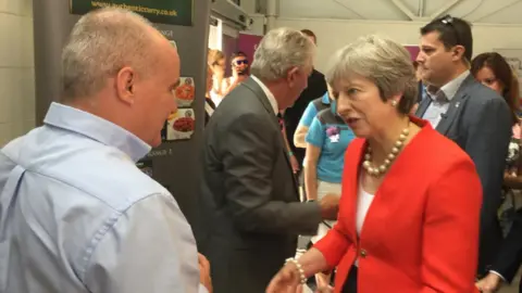 Theresa May at Royal Welsh Show