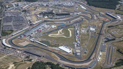 David Goddard/Getty Aerial photo of the Silverstone F1 circuit