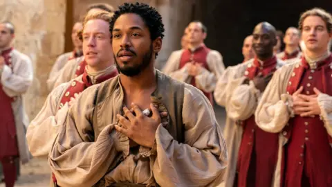 Peter Mountain Kelvin Harrison Jr. stars as Christian in Joe Wright’s Cyrano