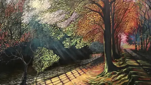 Carl Bevan Carl's painting of the Taff Trail