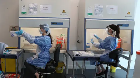 Getty Images Lab testing coronavirus swabs