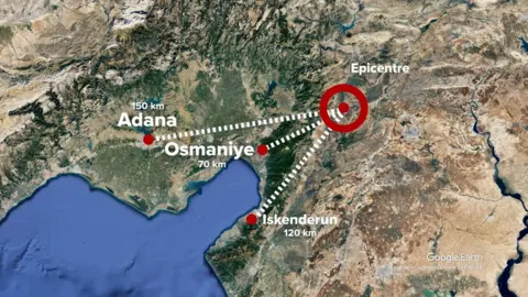 Map of Adana, Iskenderun and Osmaniye