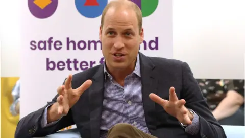 Getty Images Prince William talking at an AKT event