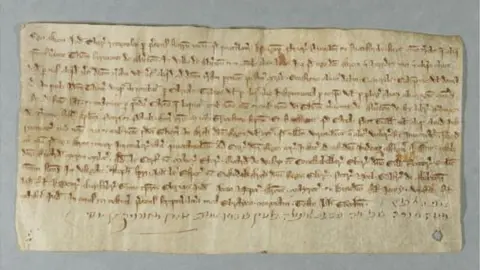 The Dean and Chapter of Durham Archive charter of financial dealings of Aaron of York