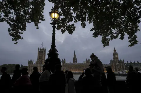 EPA People queue to pay their respects to the Queen at her lying-in-state at Westminster Hall