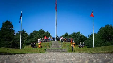 STEVE BABB Tynwald Hill with reduced number of people