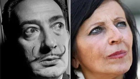 AFP/EPA Composite picture of Salvador Dalí and Maria Pilar Abel Martínez