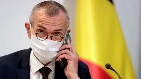 Reuters Frank Vandenbroucke holds a press conference