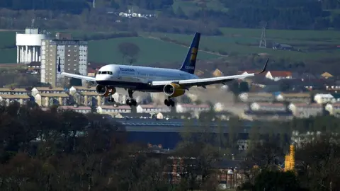 Getty Images plane over glasgow