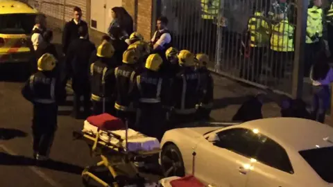 @PhieMcKenzie Fire crews outside the Mangle E8 club