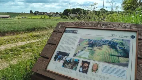 Andy Farrington Information board near the battlefield