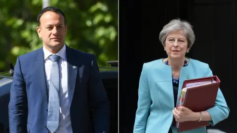 EPA/PA Leo Varadkar and Theresa May