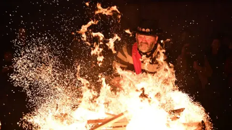 Getty Images/BEN STANSALL Fires are being lit around Lewes