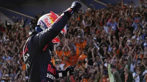 Reuters Red Bull"s Max Verstappen celebrates after winning the Dutch Grand Prix