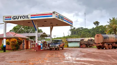 Alamy Guyoil gas station in Guyana