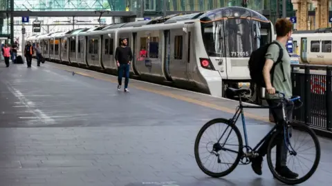 Getty Images London station quiet during October rail strike 2022
