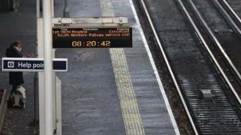 Steve Parsons/PA Wire Bracknell station on 2 December