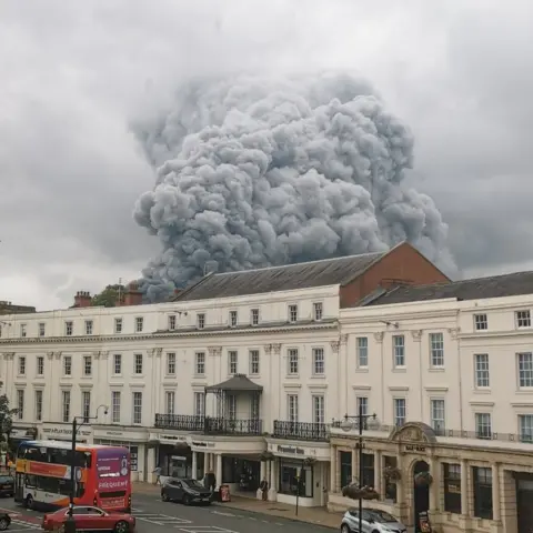 Johnathan Branson Fire above the Parade in Leamington Spa