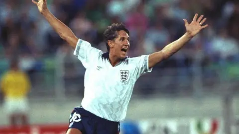 Simon Bruty Gary Lineker equalises for England in the World Cup semi-final