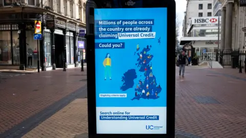 Getty Images universal credit sign