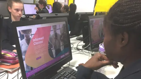 BBC Students at Archbiship Blanch help test new advice on university applications