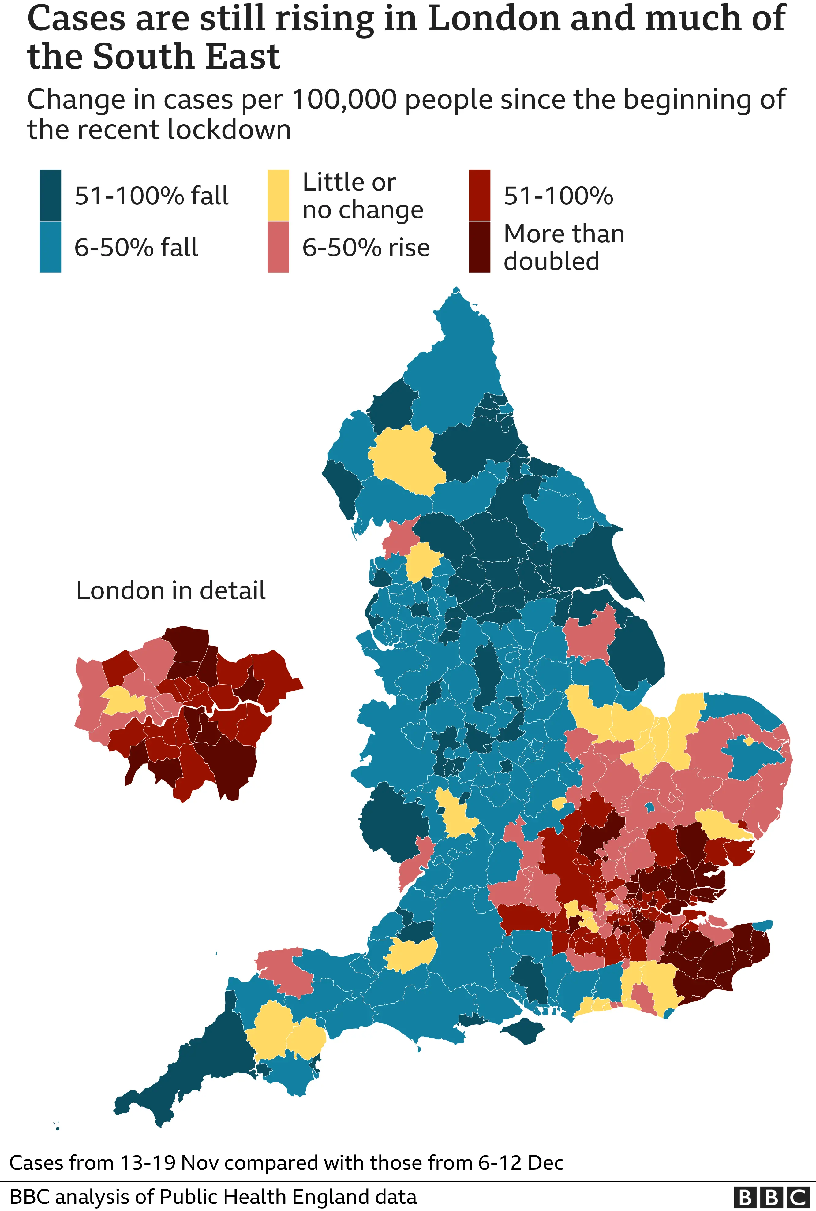 Covid: Areas in England await Covid tier changes