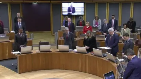 Assembly members observed a minute's silence to remember Carl Sargeant