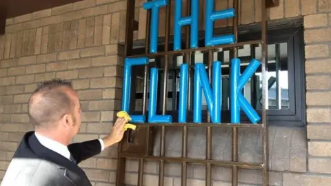 Clink Cymru Signage outside restaurant