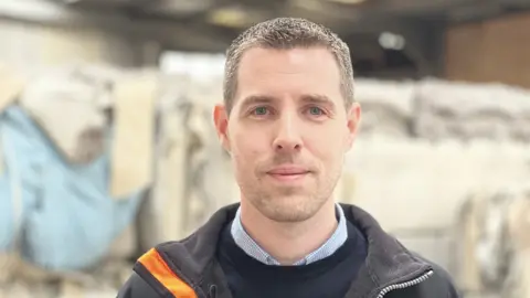 Kris Holland/BBC Joseph Eccleston from Innovate Recycle