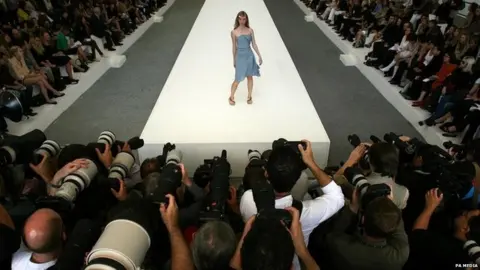 PA Media Model on a catwalk