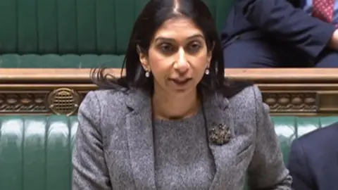 UK Parliament/PA Suella Braverman delivering a statement on the Casey report to the Commons on Tuesday