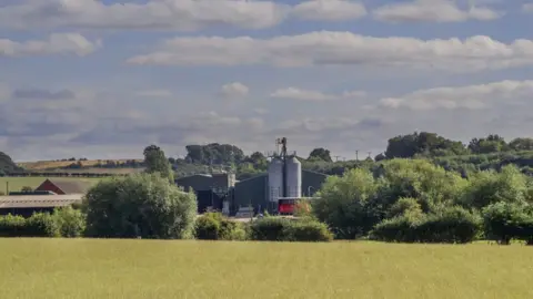 Getty Images Farm with slurry tank