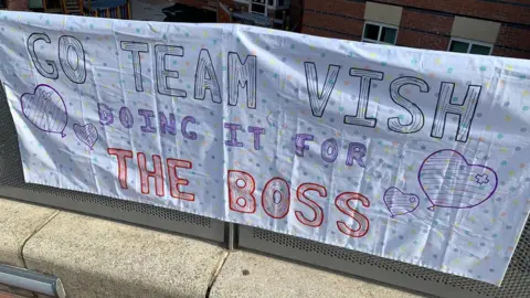 Birmingham Women's Hospital A sign for the cyclists