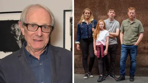 Getty and BBC Ken Loach and the cast of Sorry We Missed You