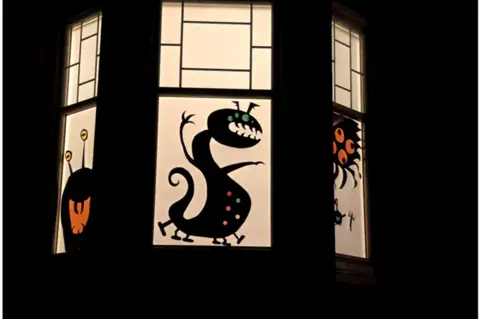 Monster window art