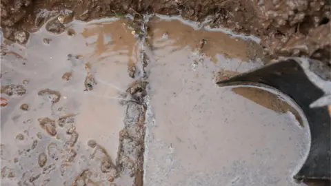 Getty Images Burst water pipe